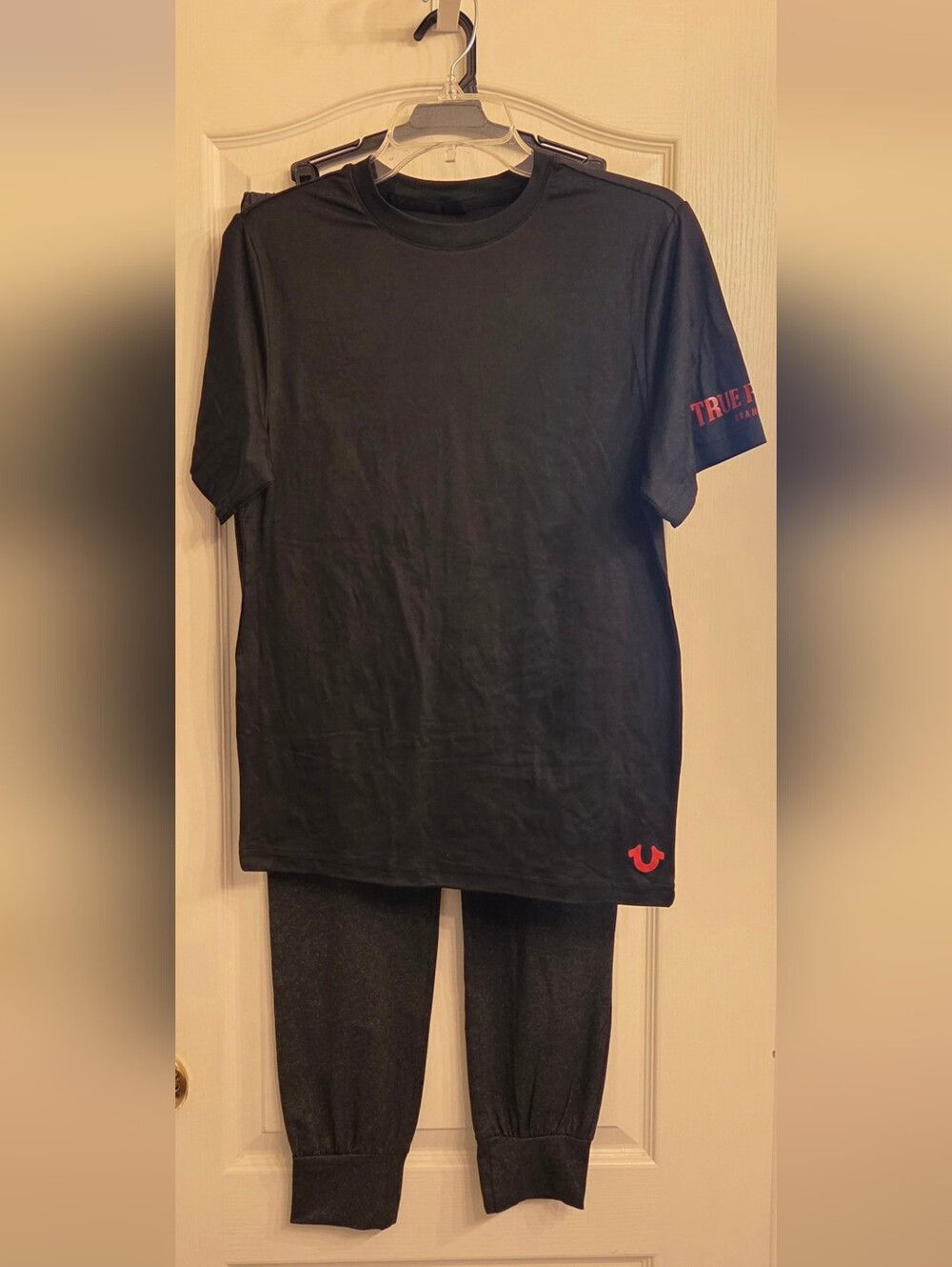 Black Pajama Set with Red Logo - True Religion MENS SIZE SMALL